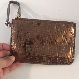 Michael Kors Metallic Brown Wristlet